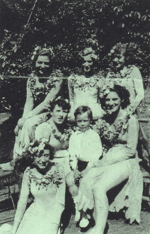 David Wark as a young boy, surrounded by fairies in 1936 production of A Midsummer Night’s Dream in Hyde Park, London.